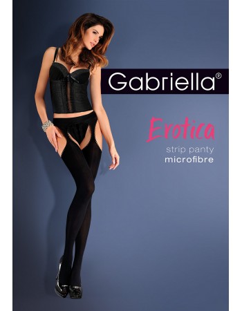 Pėdkelnės Gabriella Erotica Strip Panty microfibra 638